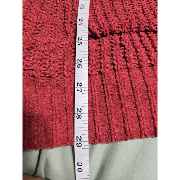 New in large women's maroon chunky knit open front cardigan - Picture 9 of 9